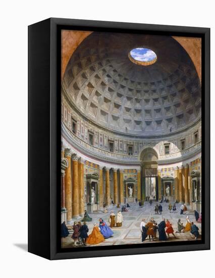 Interior of the Pantheon, Rome by Giovanni Paolo Panini-Giovanni Paolo Panini-Framed Premier Image Canvas