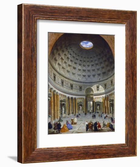 Interior of the Pantheon, Rome, C.1734-Giovanni Paolo Pannini-Framed Giclee Print