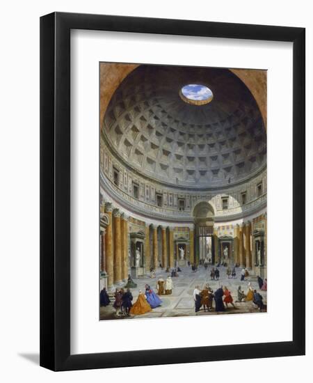 Interior of the Pantheon, Rome, C.1734-Giovanni Paolo Pannini-Framed Giclee Print