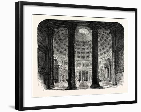 Interior of the Pantheon. Rome Italy--Framed Giclee Print