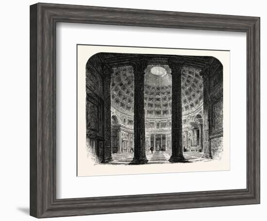 Interior of the Pantheon. Rome Italy-null-Framed Giclee Print