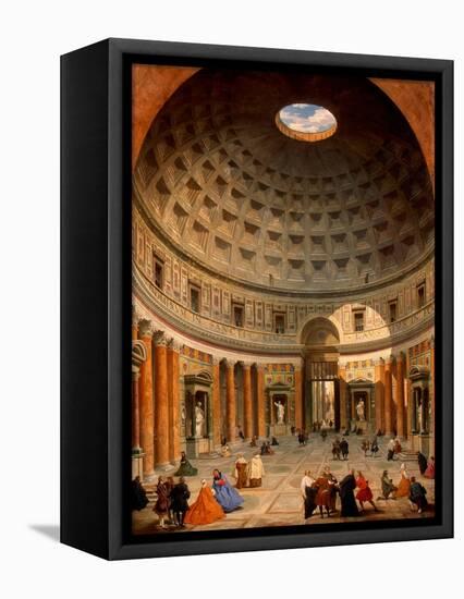 Interior of the Pantheon, Rome-Giovanni Paolo Panini-Framed Premier Image Canvas