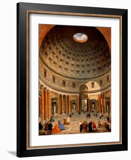 Interior of the Pantheon, Rome-Giovanni Paolo Panini-Framed Giclee Print