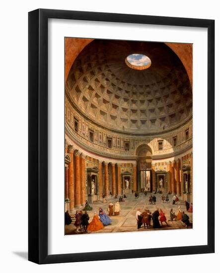 Interior of the Pantheon, Rome-Giovanni Paolo Panini-Framed Giclee Print