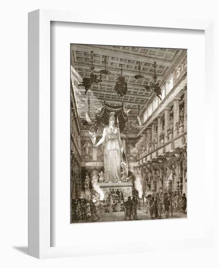 Interior of the Parthenon, Restored (Litho)-English-Framed Giclee Print