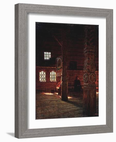 Interior of the Peter And Paul Church in Puchug-Vasili Vasilyevich Vereshchagin-Framed Giclee Print