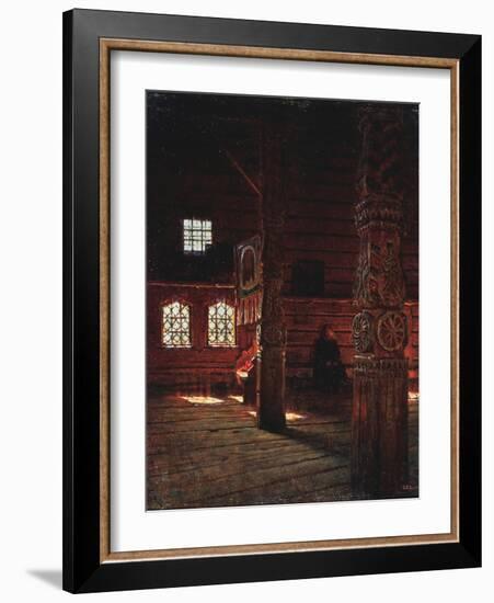 Interior of the Peter And Paul Church in Puchug-Vasili Vasilyevich Vereshchagin-Framed Giclee Print