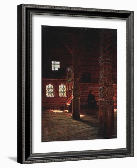 Interior of the Peter And Paul Church in Puchug-Vasili Vasilyevich Vereshchagin-Framed Giclee Print