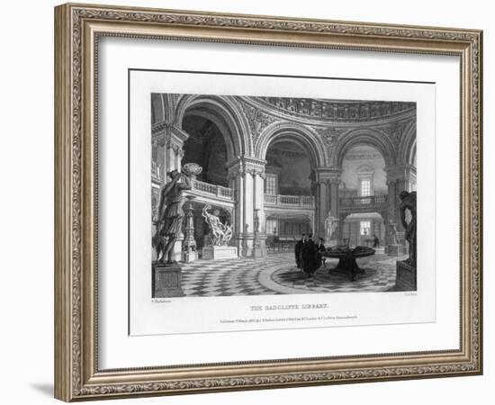 Interior of the Radcliffe Library, Oxford University, 1835-John Le Keux-Framed Giclee Print