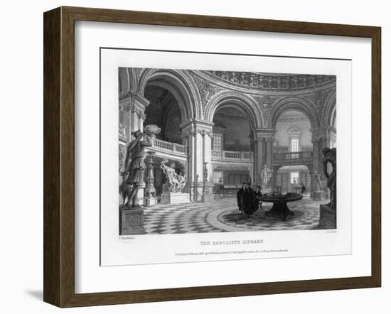 Interior of the Radcliffe Library, Oxford University, 1835-John Le Keux-Framed Giclee Print