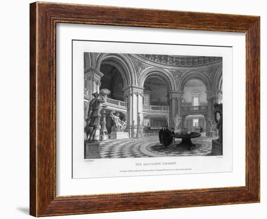 Interior of the Radcliffe Library, Oxford University, 1835-John Le Keux-Framed Giclee Print