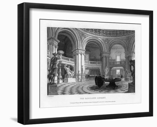 Interior of the Radcliffe Library, Oxford University, 1835-John Le Keux-Framed Giclee Print