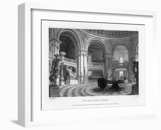 Interior of the Radcliffe Library, Oxford University, 1835-John Le Keux-Framed Giclee Print