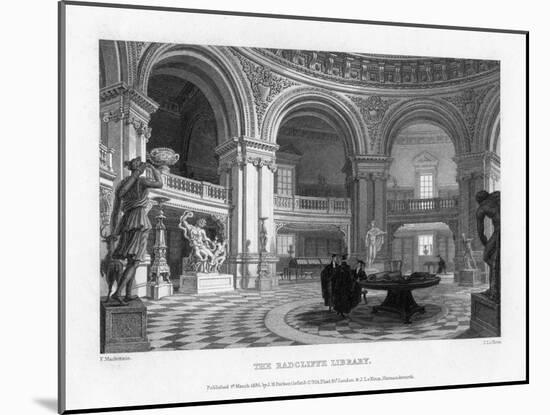 Interior of the Radcliffe Library, Oxford University, 1835-John Le Keux-Mounted Giclee Print