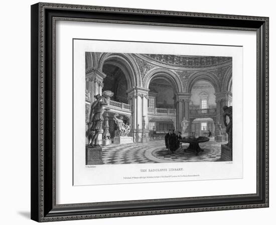 Interior of the Radcliffe Library, Oxford University, 1835-John Le Keux-Framed Giclee Print