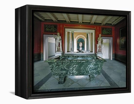 Interior of the Roman Baths in the Gardens of Sanssouci-Karl Friedrich Schinkel-Framed Premier Image Canvas