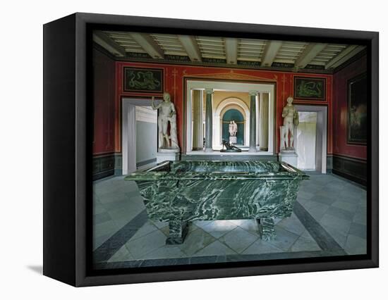 Interior of the Roman Baths in the Gardens of Sanssouci-Karl Friedrich Schinkel-Framed Premier Image Canvas