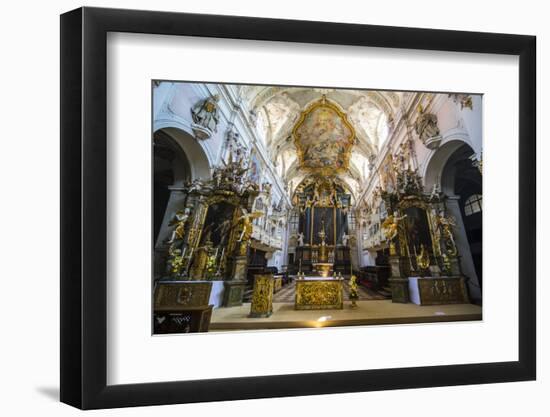 Interior of the Romanesque St. Emmeram's Basilica (Abbey) Now known as Schloss Thurn Und Taxis-Michael Runkel-Framed Photographic Print