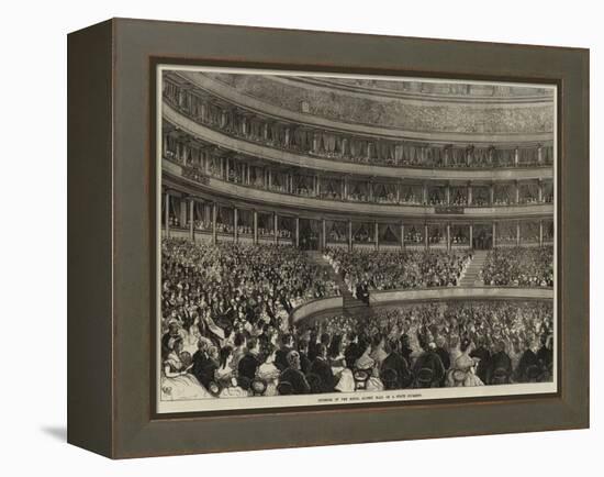 Interior of the Royal Albert Hall on a State Occasion-null-Framed Premier Image Canvas