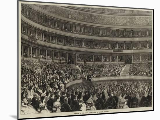 Interior of the Royal Albert Hall on a State Occasion-null-Mounted Giclee Print