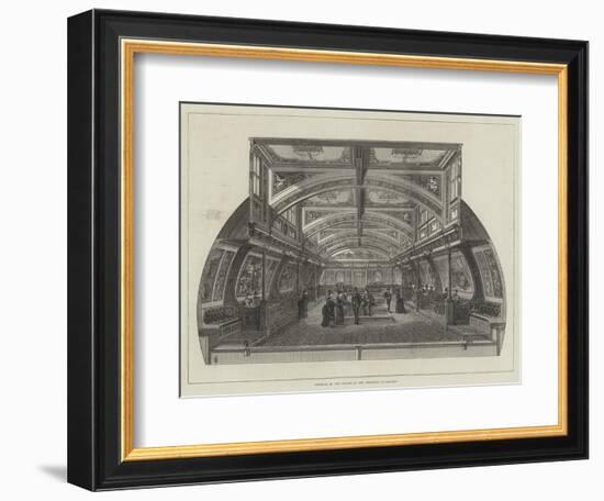 Interior of the Saloon in the Bessemer Steam-Ship-Frank Watkins-Framed Giclee Print