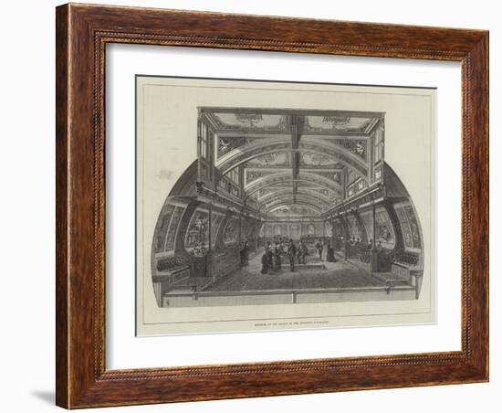 Interior of the Saloon in the Bessemer Steam-Ship-Frank Watkins-Framed Giclee Print