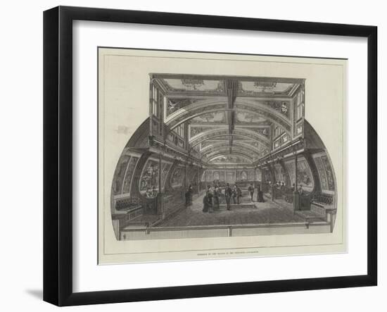 Interior of the Saloon in the Bessemer Steam-Ship-Frank Watkins-Framed Giclee Print