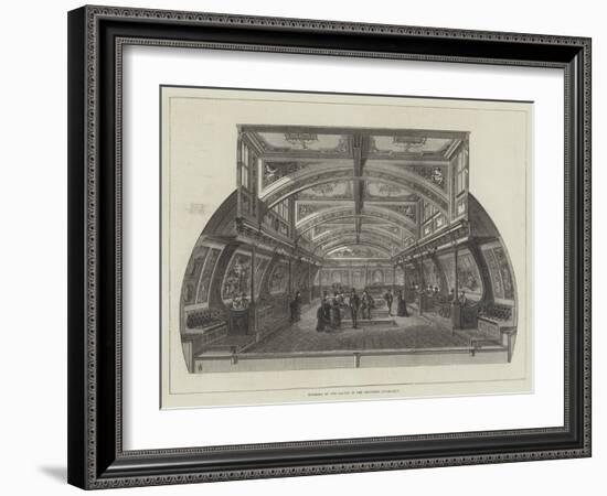 Interior of the Saloon in the Bessemer Steam-Ship-Frank Watkins-Framed Giclee Print