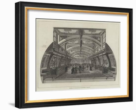 Interior of the Saloon in the Bessemer Steam-Ship-Frank Watkins-Framed Giclee Print