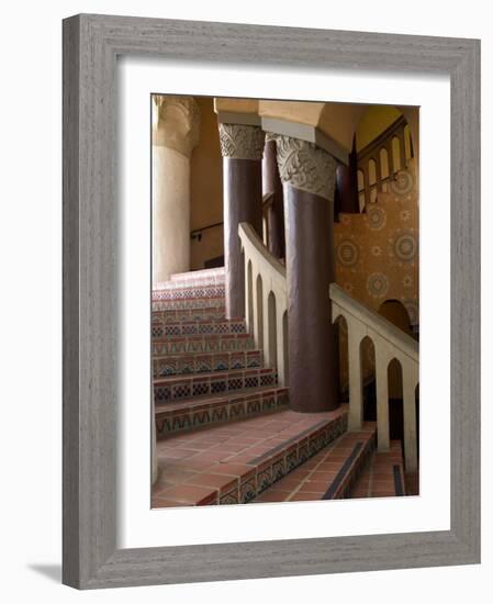 Interior of the Santa Barbara Courthouse, Santa Barbara, California-Savanah Stewart-Framed Photographic Print