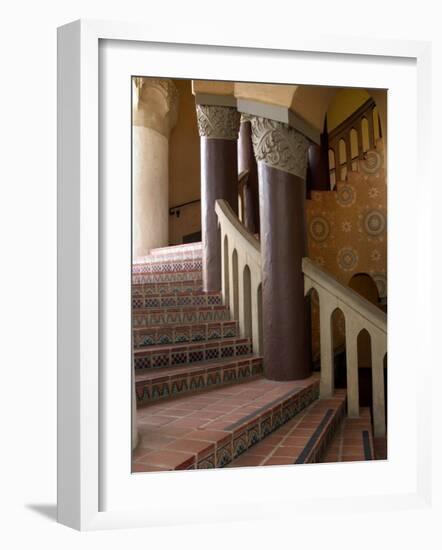 Interior of the Santa Barbara Courthouse, Santa Barbara, California-Savanah Stewart-Framed Photographic Print