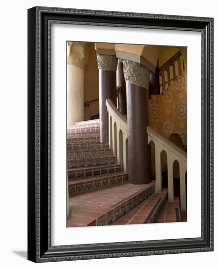 Interior of the Santa Barbara Courthouse, Santa Barbara, California-Savanah Stewart-Framed Photographic Print