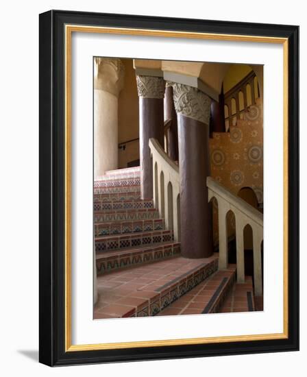 Interior of the Santa Barbara Courthouse, Santa Barbara, California-Savanah Stewart-Framed Photographic Print