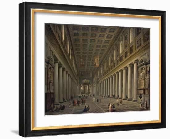 Interior of the Santa Maria Maggiore in Rome, 1750S-Giovanni Paolo Panini-Framed Giclee Print
