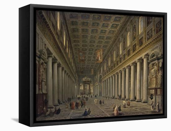 Interior of the Santa Maria Maggiore in Rome, 1750S-Giovanni Paolo Panini-Framed Premier Image Canvas