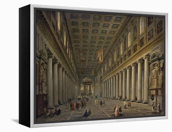 Interior of the Santa Maria Maggiore in Rome, 1750S-Giovanni Paolo Panini-Framed Premier Image Canvas