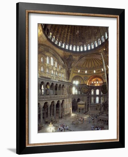 Interior of the Santa Sofia Mosque, Originally a Byzantine Church, Istanbul, Turkey-Woolfitt Adam-Framed Photographic Print