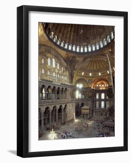 Interior of the Santa Sofia Mosque, Originally a Byzantine Church, Istanbul, Turkey-Woolfitt Adam-Framed Photographic Print