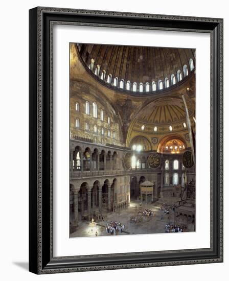 Interior of the Santa Sofia Mosque, Originally a Byzantine Church, Istanbul, Turkey-Woolfitt Adam-Framed Photographic Print