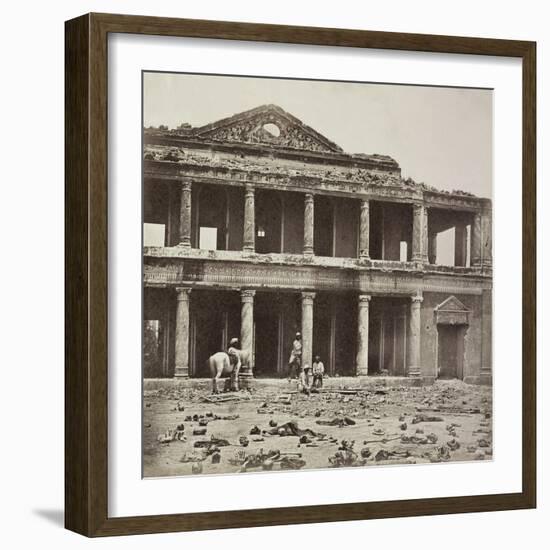 Interior of the Secundra Bagh at Lucknow after the Slaughter of 2000 Rebels by the 93rd Highlanders-Felice Beato-Framed Giclee Print