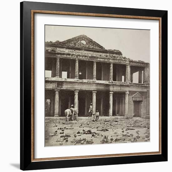 Interior of the Secundra Bagh at Lucknow after the Slaughter of 2000 Rebels by the 93rd Highlanders-Felice Beato-Framed Giclee Print