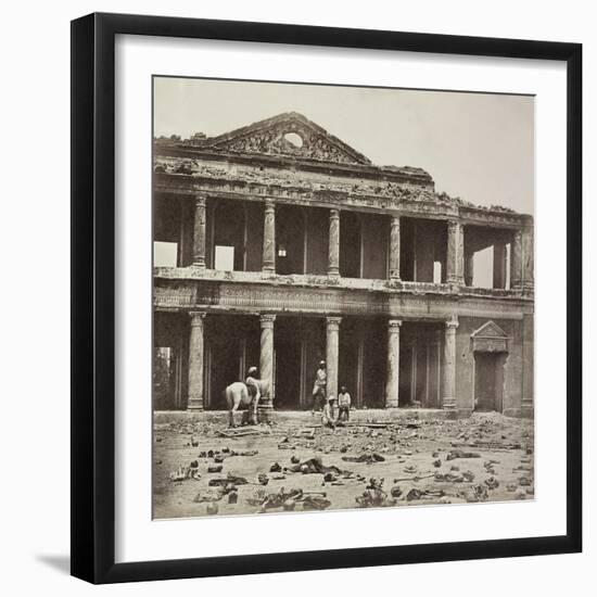 Interior of the Secundra Bagh at Lucknow after the Slaughter of 2000 Rebels by the 93rd Highlanders-Felice Beato-Framed Giclee Print