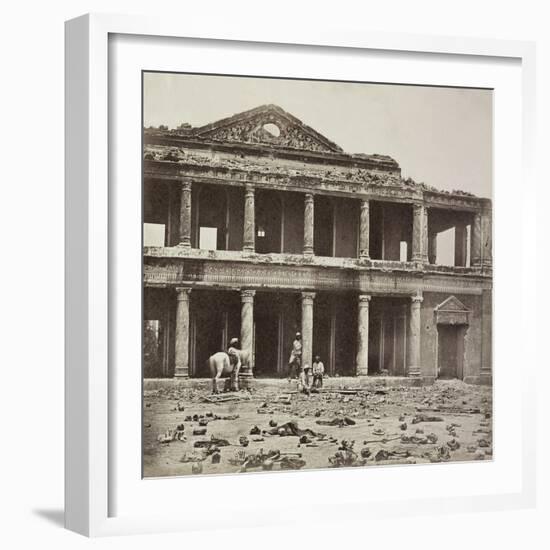 Interior of the Secundra Bagh at Lucknow after the Slaughter of 2000 Rebels by the 93rd Highlanders-Felice Beato-Framed Giclee Print