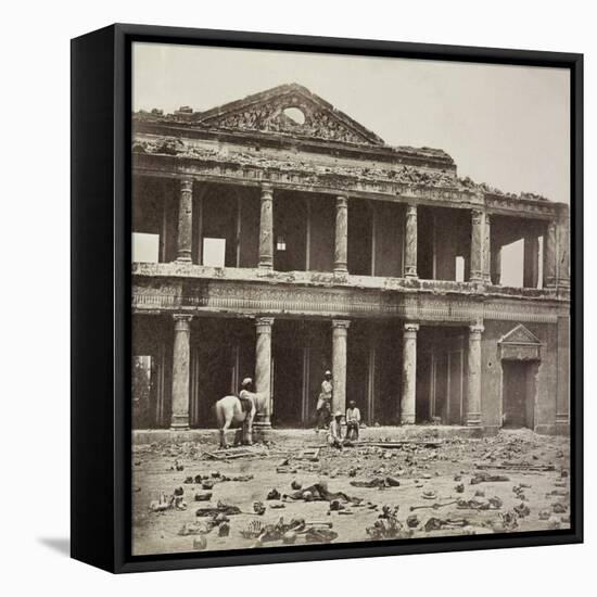 Interior of the Secundra Bagh at Lucknow after the Slaughter of 2000 Rebels by the 93rd Highlanders-Felice Beato-Framed Premier Image Canvas