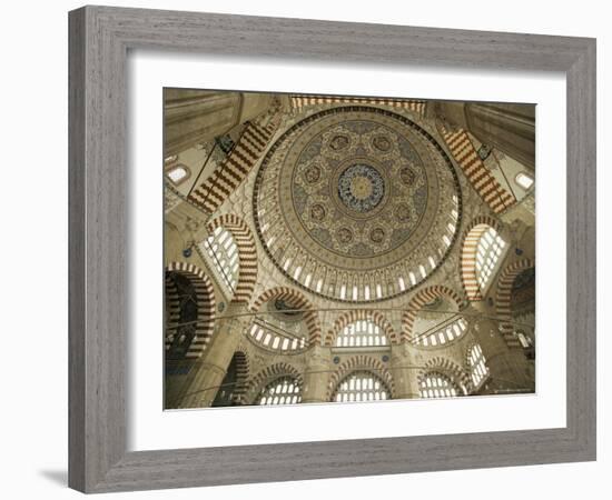 Interior of the Selimiye Mosque, Edirne, Anatolia, Turkey, Eurasia-Adam Woolfitt-Framed Photographic Print