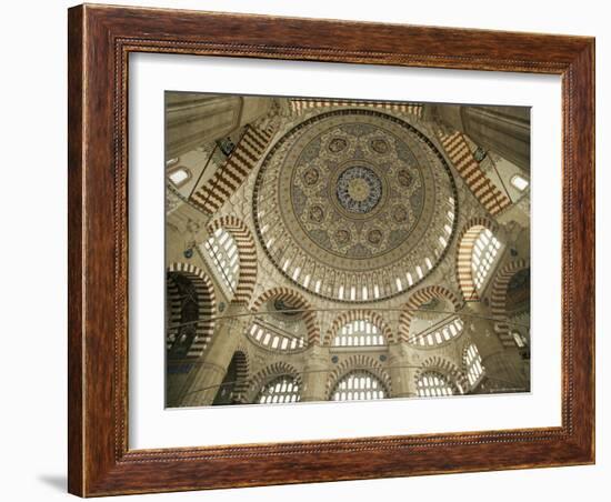 Interior of the Selimiye Mosque, Edirne, Anatolia, Turkey, Eurasia-Adam Woolfitt-Framed Photographic Print