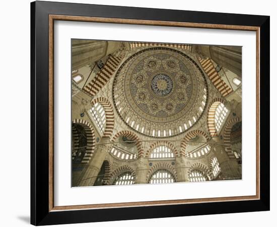 Interior of the Selimiye Mosque, Edirne, Anatolia, Turkey, Eurasia-Adam Woolfitt-Framed Photographic Print