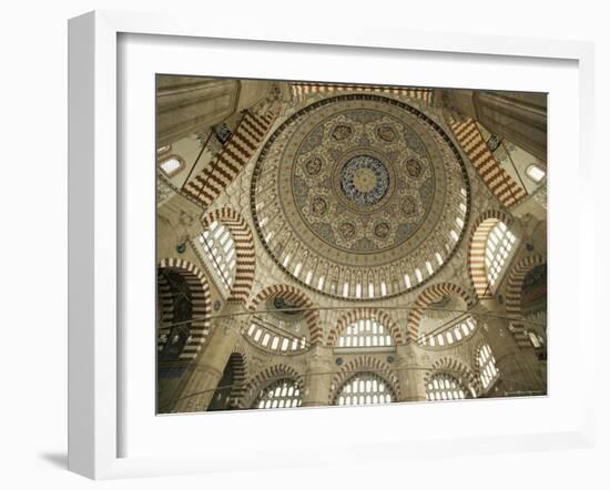 Interior of the Selimiye Mosque, Edirne, Anatolia, Turkey, Eurasia-Adam Woolfitt-Framed Photographic Print