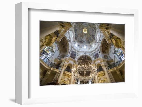 Interior of the St. Nicholas Church, Mala Strana, Prague, Czech Republic, Europe-Michael Runkel-Framed Photographic Print