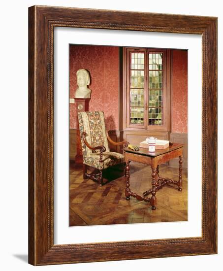 Interior of the Study of Honore De Balzac-French School-Framed Giclee Print